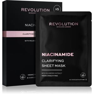 Revolution Skincare Niacinamide Clarifying fátyolmaszk szett problémás és pattanásos bőrre 5