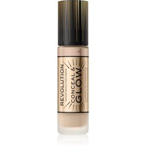 Makeup Revolution Conceal & Glow élénkítő make-up a természetes hatásért árnyalat F1 23 ml