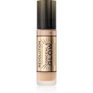 Makeup Revolution Conceal & Glow élénkítő make-up a természetes hatásért árnyalat F6 23 ml