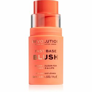 Makeup Revolution Fast Base tonizáló balzsam ajakra és arcra árnyalat Peach 14 g