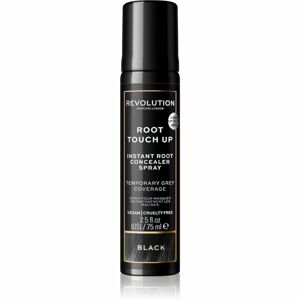 Revolution Haircare Root Touch Up spray a lenövések azonnali elfedéséhez árnyalat Black 75 ml