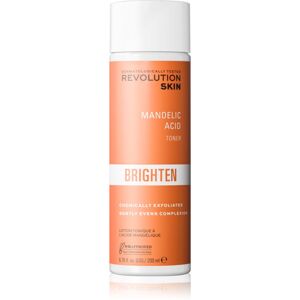 Revolution Skincare Brighten Mandelic Acid gyengéd bőrhámlasztó tonik a bőr kisimításáért és a pórusok minimalizásáért 200 ml
