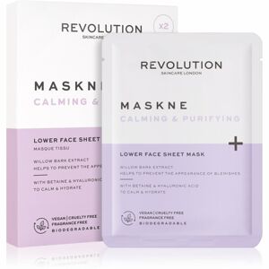 Revolution Skincare Maskcare Maskne Calming & Purifying mélyen regeneráló maszk érzékeny és irritált bőrre 2 db