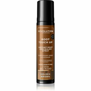 Revolution Haircare Root Touch Up spray a lenövések azonnali elfedéséhez árnyalat Golden Brown 75 ml