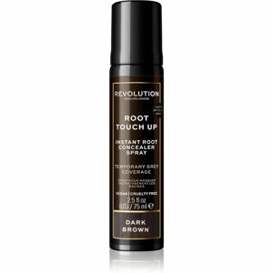 Revolution Haircare Root Touch Up spray a lenövések azonnali elfedéséhez árnyalat Dark Brown 75 ml