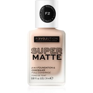 Revolution Relove Super Matte Foundation tartós matt make-up árnyalat F2 24 ml