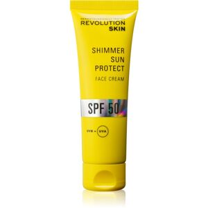Revolution Skincare Sun Protect Shimmer világosító védő krém SPF 50 50 ml