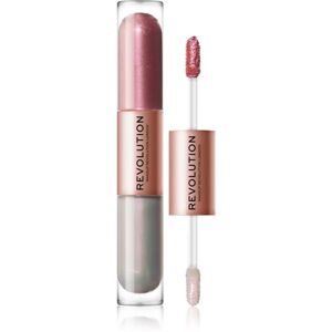 Makeup Revolution Double Up folyékony szemhéjfesték 2 az 1-ben árnyalat Opulence Light Pink 2x2,2 ml