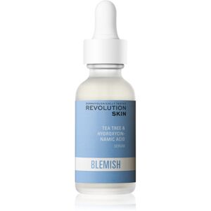 Revolution Skincare Blemish Tea Tree & Hydroxycinnamic Acid nyugtató szérum a bőrpír ellen zsíros és problémás bőrre 30 ml
