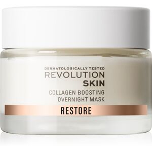 Revolution Skincare Restore Collagen Boosting megújító éjszakai krémes arcmaszk a kollagénképződés elősegítésére 50 ml