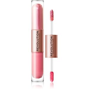 Makeup Revolution Double Up folyékony szemhéjfesték 2 az 1-ben árnyalat Blissful Pink 2x2,2 ml
