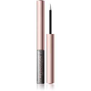Makeup Revolution Ultimate Lights metál hatású folyékony szemhéjtus árnyalat Silver Flash 2,4 ml