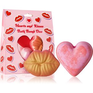 I Heart Revolution Bath Fizzer Heart & Kisses fürdőgolyó 2x85 g