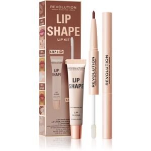 Makeup Revolution Lip Shape Kit ajakápoló készlet árnyalat Brown Nude 1 db