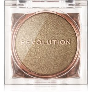 Makeup Revolution Beam Bright kompakt púderes élénkítő arcra árnyalat Golden Gal 2,45 g
