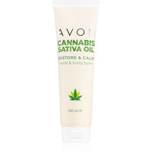 Avon Cannabis Sativa Oil Restore & Calm krém kézre és testre kender olajjal 150 ml