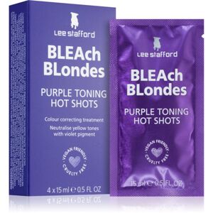 Lee Stafford Bleach Blondes Purple Toning Hot Shots hajápolás semlegesíti a sárgás tónusokat 4x15 ml