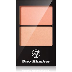 W7 Cosmetics Duo Blusher arcpirosító ecsettel árnyalat 01 7 g