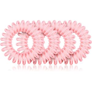 BrushArt Hair Rings hajgumik Clear Pink 4 db