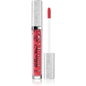 W7 Cosmetics Glitter Pop! folyékony rúzs csillámporral árnyalat Radioactive Red 2,5 ml