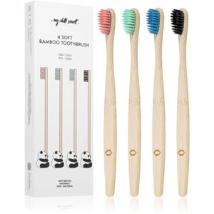 My White Secret Bamboo Toothbrush bambuszos fogkefe soft 4 db