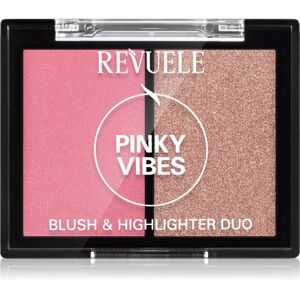 Revuele Blush & Highlighter Duo élénkítő arcpirosító árnyalat Pinky Vibes 8 g