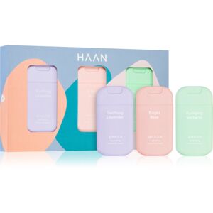 HAAN Gift Sets Great Aquamarine kéztisztító spray ajándékszett 3 db