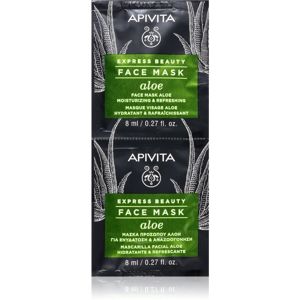 Apivita Express Beauty Aloe hidratáló arcmaszk aleo verával 2 x 8 ml