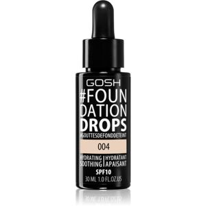 Gosh Foundation Drops gyengéd make-up csepp formában SPF 10 árnyalat 004 Natural 30 ml