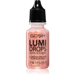 Gosh Lumi Drops folyékony bőrélénkítő árnyalat 012 Rosegold 15 ml