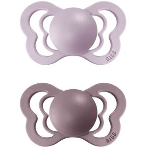 BIBS Couture Silicone Size 2: 6+ months cumi Lilac / Heather 2 db