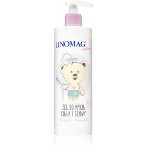Linomag Emolienty Shampoo & Shower Gel tusfürdő gél és sampon 2 in 1 gyermekeknek születéstől kezdődően 400 ml