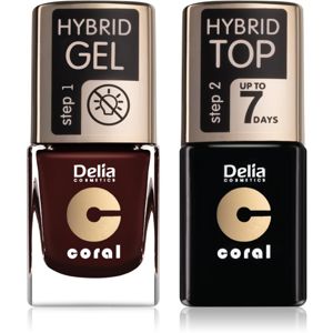 Delia Cosmetics Coral Nail Enamel Hybrid Gel kozmetika szett körmökre