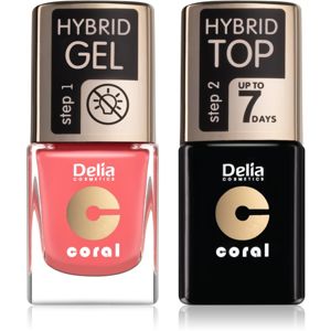 Delia Cosmetics Coral Nail Enamel Hybrid Gel kozmetika szett körmökre