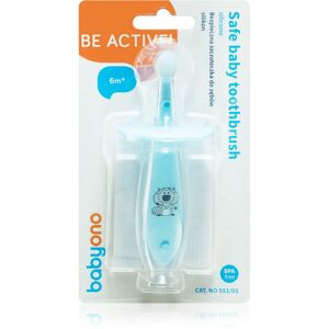 BabyOno Save Baby Toothbrush Blue fogkefe gyermekeknek 6m+ 1 db