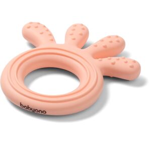 BabyOno Be Active Silicone Teether Octopus rágóka Pink 1 db