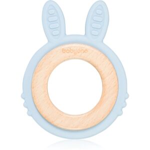 BabyOno Wooden & Silicone Teether rágóka Bunny 1 db