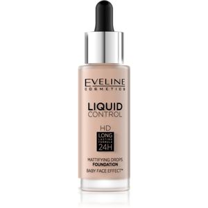 Eveline Cosmetics Liquid Control folyékony make-up pipettával árnyalat 020 Rose Beige 32 ml