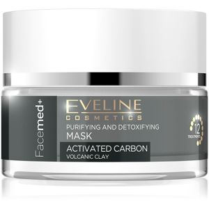 Eveline Cosmetics FaceMed+ tisztító és detoxikáló maszk aktív szénnel 50 ml