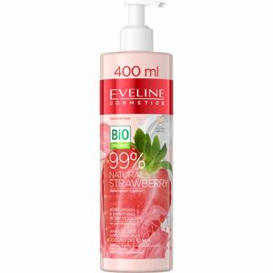 Eveline Cosmetics Bio Organic Natural Strawberry test jogurt a száraz és érzékeny bőrre 400 ml