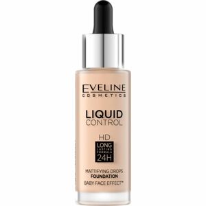 Eveline Cosmetics Liquid Control folyékony make-up pipettával árnyalat 001 Porcelain 32 ml