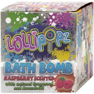 Lollipopz Bath Bath Bomb pezsgő fürdőgolyó gyermekeknek Raspberry 165 g