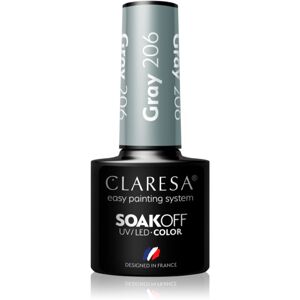 Claresa SoakOff UV/LED Color Savanna Vibes géles körömlakk árnyalat Gray 206 5 g