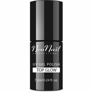 NeoNail Top Glow zselés fedő körömlakk árnyalat Glow Silver 7,2 ml