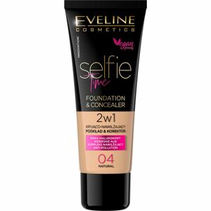 Eveline Cosmetics Selfie Time make-up és korrektor 2 az 1-ben árnyalat 04 Natural 30 ml