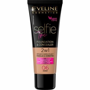 Eveline Cosmetics Selfie Time make-up és korrektor 2 az 1-ben árnyalat 06 Honey 30 ml