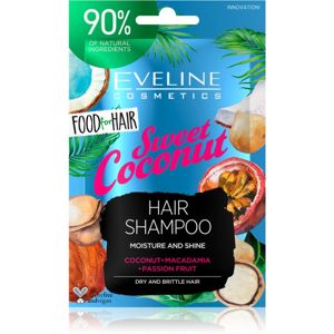 Eveline Cosmetics Food for Hair Sweet Coconut hidratáló sampon száraz hajra 20 ml