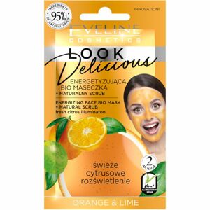 Eveline Cosmetics Look Delicious Orange & Lime hidratáló és világosító maszk peeling hatással 10 ml