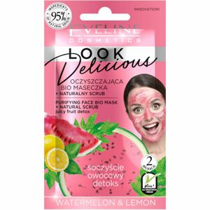 Eveline Cosmetics Look Delicious Watermelon & Lemon hidratáló és világosító maszk fáradt bőrre 10 ml