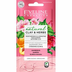 Eveline Cosmetics Natural Clay & Herbs bőrvilágosító hidratáló maszk agyaggal 8 ml